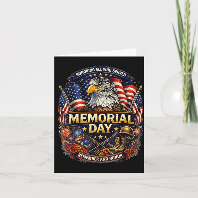 Memorial Day Honouring All Who Served Card (Front)