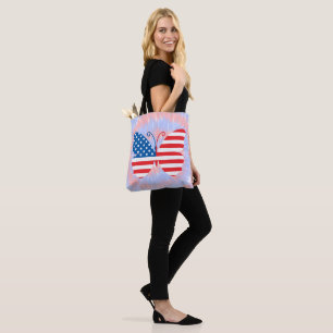 Memorial Day/July 4th Butterfly Tote Bag