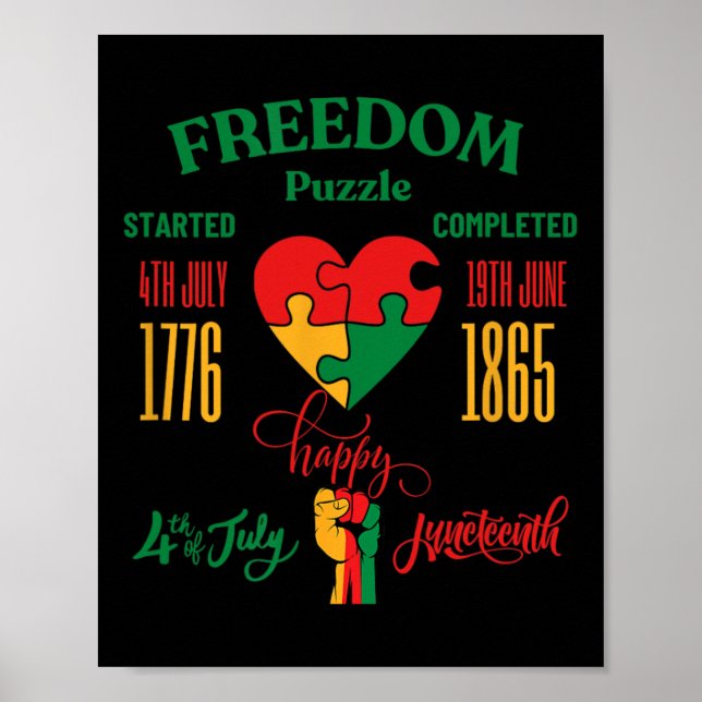 Memorial Day Juneteenth And 4th Of July  Poster (Front)