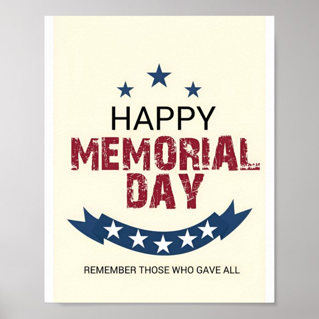 Memorial Day logo Poster (Front)