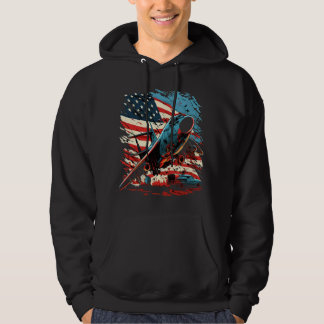 Memorial Day Military Aircraft USA American Flag 4 Hoodie