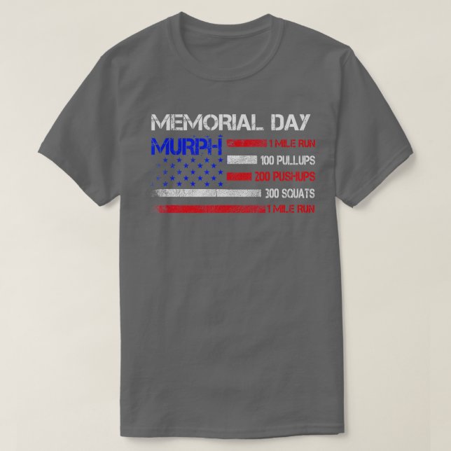 Memorial Day Murph  US Military  T-Shirt (Design Front)