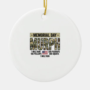 Memorial Day Murph Workout Vintage Vector Shirt_1 Ceramic Tree Decoration