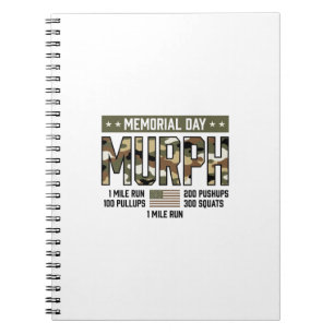 Memorial Day Murph Workout Vintage Vector Shirt (2 Notebook