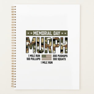 Memorial Day Murph Workout Vintage Vector Shirt (2 Planner