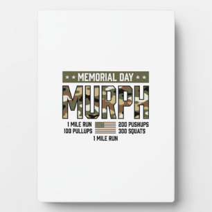Memorial Day Murph Workout Vintage Vector Shirt (2 Plaque