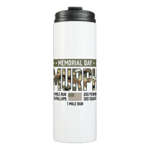 Memorial Day Murph Workout Vintage Vector Shirt (2 Thermal Tumbler