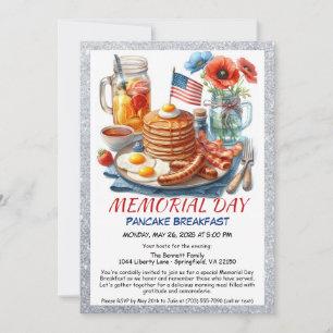 Memorial Day Pancake Breakfast Invitation 