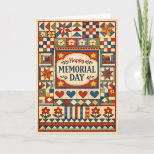 Memorial Day Patchwork Quilt  Card