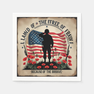 Memorial Day Patriotic Design Napkins Remembrance