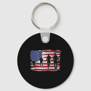 Memorial Day Patriotic Thank You Veterans Lives Key Ring
