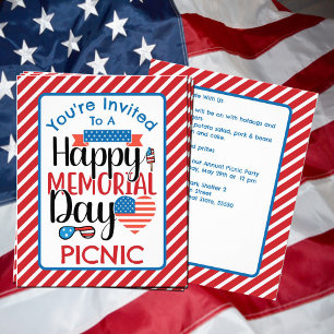 Memorial Day Picnic Neighbourhood Cookout Invite Flyer