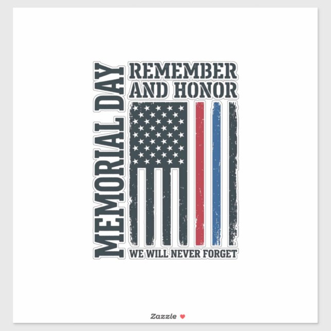 Memorial Day Remember And Honour Tribute Vector De (Sheet)