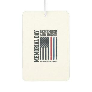 Memorial Day Remember And Honour Tribute Vector De Car Air Freshener
