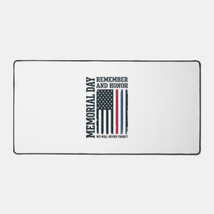 Memorial Day Remember And Honour Tribute Vector De Desk Mat