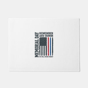 Memorial Day Remember And Honour Tribute Vector De Doormat
