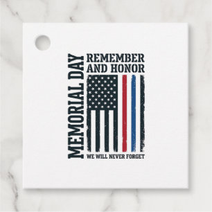 Memorial Day Remember And Honour Tribute Vector De Favour Tags