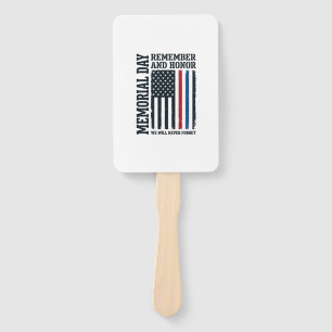 Memorial Day Remember And Honour Tribute Vector De Hand Fan
