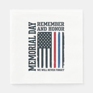 Memorial Day Remember And Honour Tribute Vector De Napkin