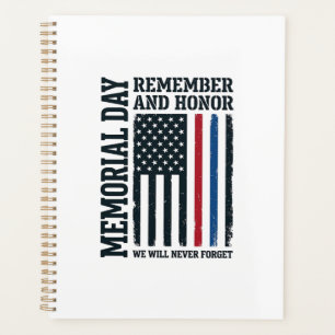 Memorial Day Remember And Honour Tribute Vector De Planner