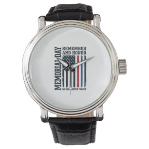 Memorial Day Remember And Honour Tribute Vector De Watch