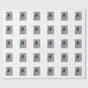 Memorial Day Remember And Honour Tribute Vector De Wrapping Paper