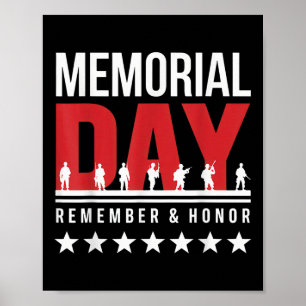 Memorial Day Remember Honour Fallen Soldiers Tribu Poster
