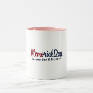 Memorial Day “Remember & Honour” Patriotic Coffee Mug