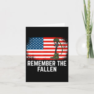 Memorial day remember the fallen flag with battlef card