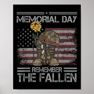 Memorial Day Remember The Fallen Veteran Military  Poster
