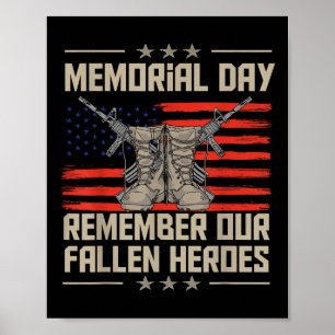Memorial Day Remember The Fallen Veteran Military  Poster