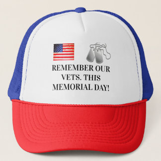 MEMORIAL DAY REMEMBER VETS TRUCKER HAT