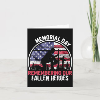 Memorial Day Remembering Fallen Heroes American Card