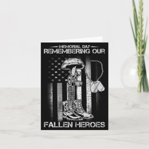 Memorial Day Remembering Fallen Heroes American Card