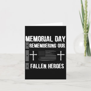 Memorial Day Remembering Fallen Heroes American Card