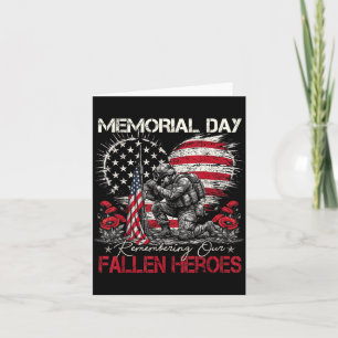 Memorial Day Remembering Fallen Heroes Flag Card