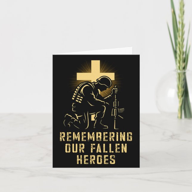 Memorial day remembering our fallen heroes us fait card (Front)