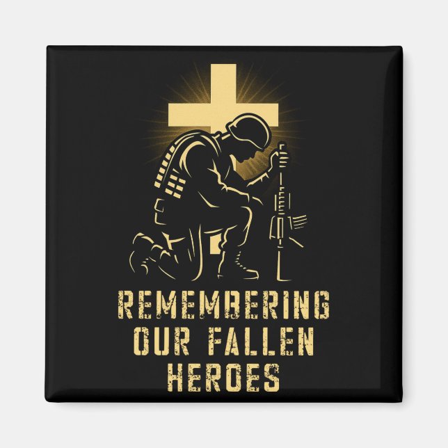 Memorial day remembering our fallen heroes us fait magnet (Front)