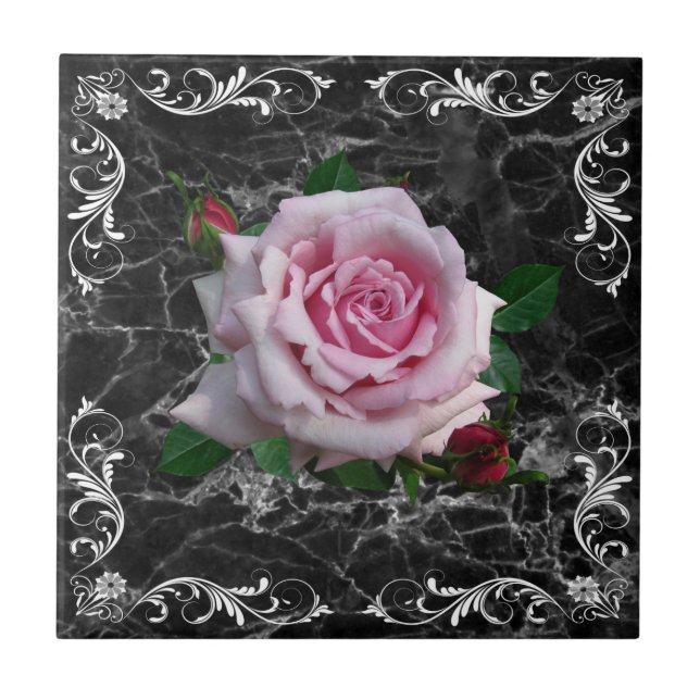 MEMORIAL DAY ROSE CERAMIC TILE (Front)