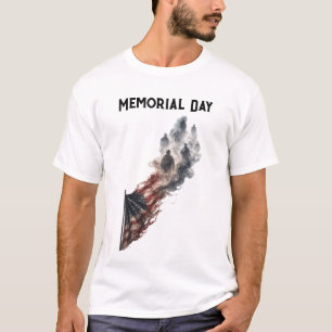 Memorial Day Tribute American Flag Design T-Shirt