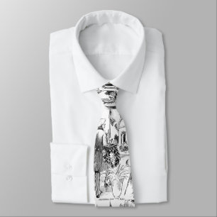 Memorial Day Uncle Sam Vintage Patriotic Cartoon Tie