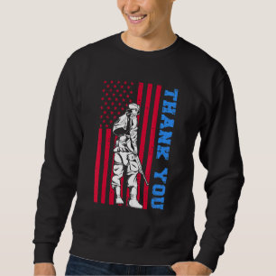 Memorial Day Usa Flag Heart American Patriotic App Sweatshirt