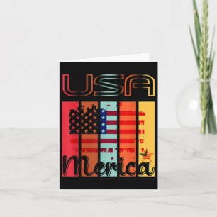 Memorial Day Usa Merica Flag  Card