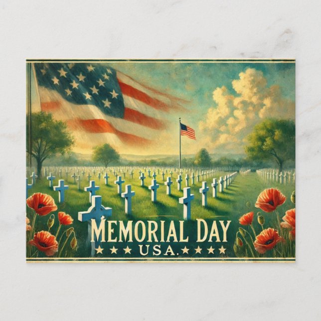  Memorial Day (USA) Postcard (Front)