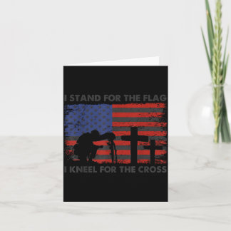 Memorial Day Veteran Stand For The Flag Kneel For Card