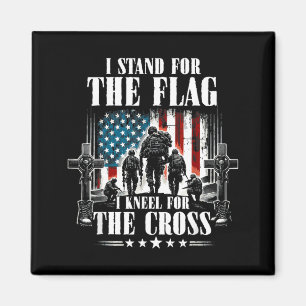 Memorial Day Veteran Stand For The Flag Kneel For Magnet