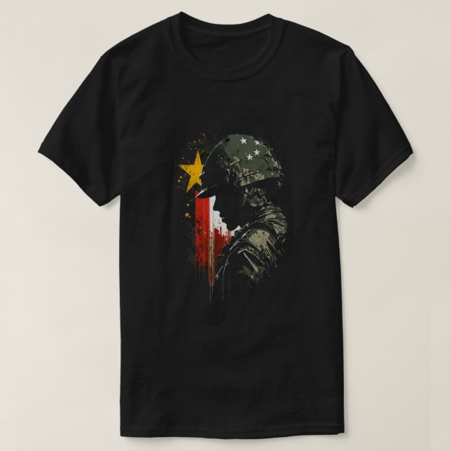 Memorial Day Vietnam Veteran Army Military Vietnam T-Shirt (Design Front)
