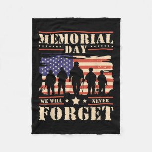 Memorial Day We Will Never Forget _1 Fleece Blanket