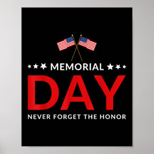 Memorial Day We Will Never Forget Veteran Lovers  Poster