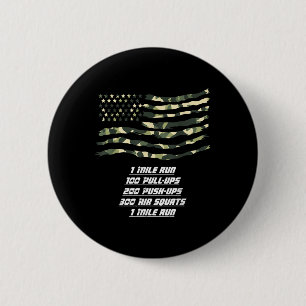Memorial Day Workout Usa Flag Memorial Day 6 Cm Round Badge
